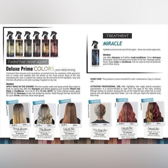 Bundle TRUSS Beach Waves Styling Spray + Deluxe Prime Hair Treatment Lotion Care - Picture 12 of 16
